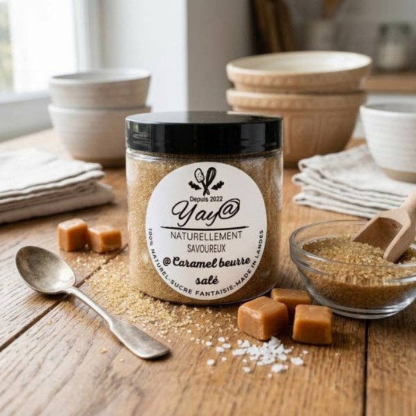 Aromatiseret sukker – Salt karamel – 200g | ADG Diffusion Honning & Sødemidler ADG Diffusion
