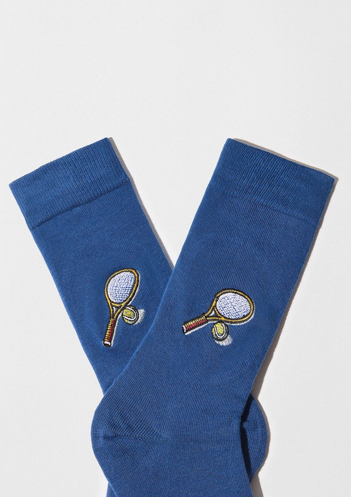 Sokker – BeTennis med broderi – Blå – 41/46 | BESOCKS Sokker BESOCKS