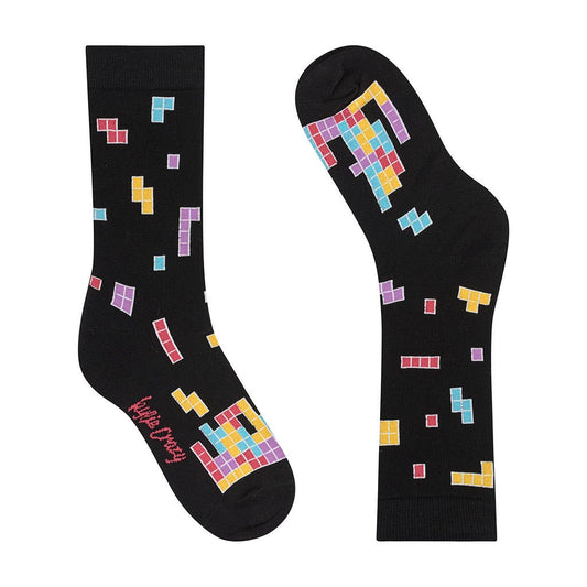 Tetris bomuldssokker til børn, holdbare og sjove - Kylie Crazy KYLIE CRAZY