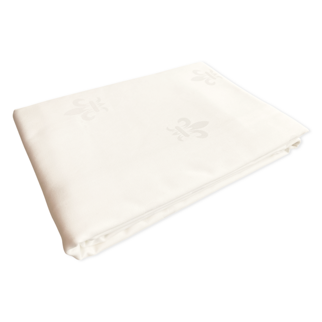 Fransk Lily Ivory dug - Damask - Jaquard