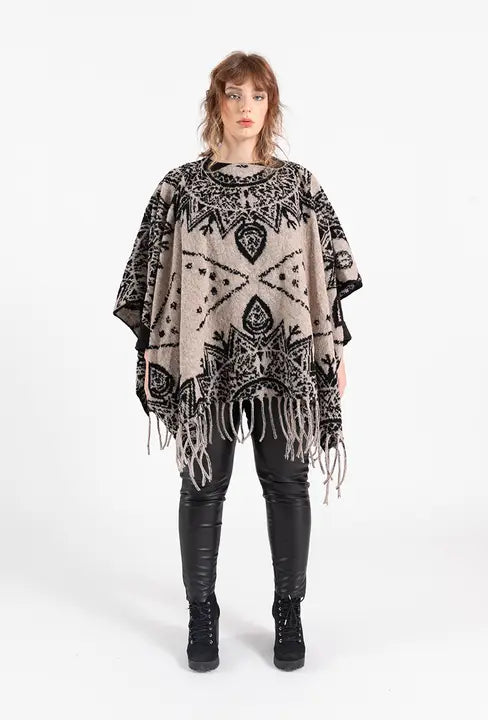 Strikket Poncho