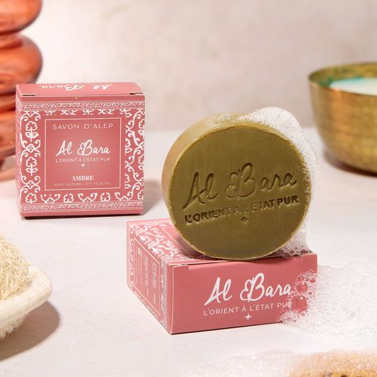 Aleppo Duftende Sæbe - Rav - Al Bara - 50g Aleppo sæbe Al Bara Savon d'Alep