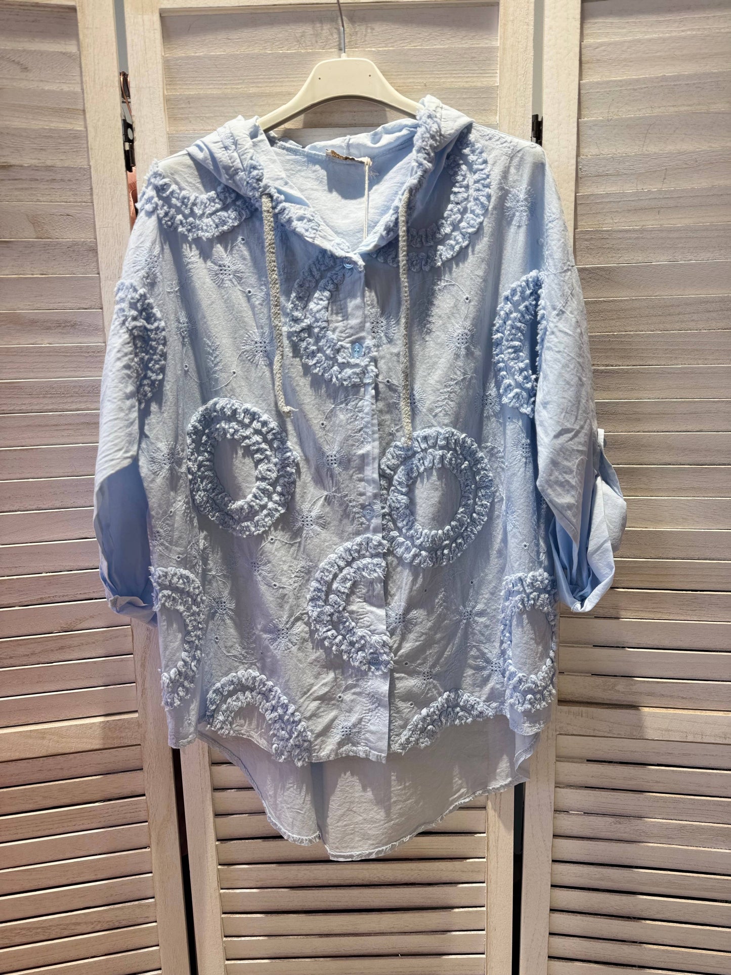 Skjorte med Hætte og Cirkelmønster - 3/4 Ærmer | VICTORIA&ISAAC VICTORIA&ISAAC