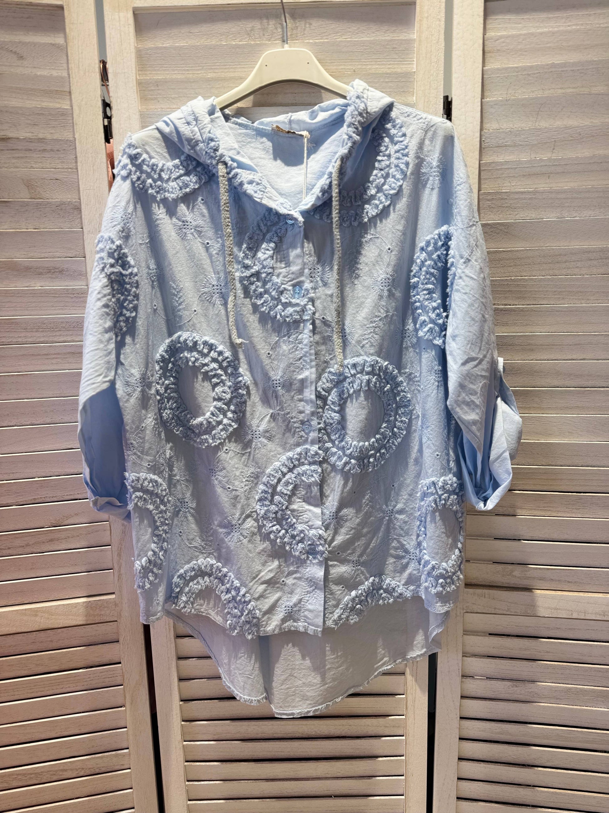 Skjorte med Hætte og Cirkelmønster - 3/4 Ærmer | VICTORIA&ISAAC VICTORIA&ISAAC