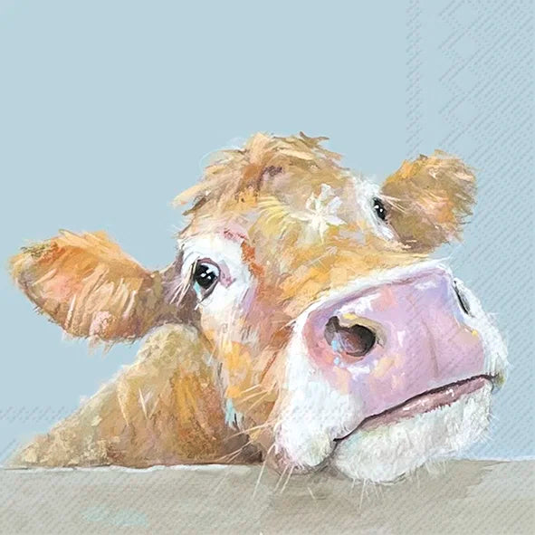 Frokostserviet med ko – 33x33 cm | Cow Bella Frokostservietter IHR