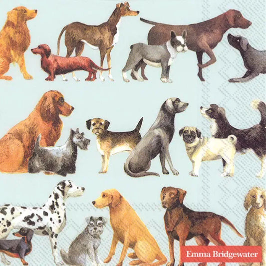 Frokost servietter med hunde Emma Bridgewater
