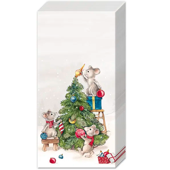 Lommetørklæde mus dekorerer juletræ IHR