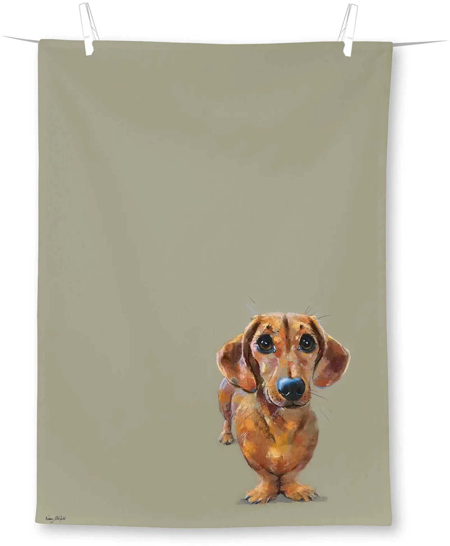Viskestykke Gravhund Dog Buddy Linen Viskestykke IHR