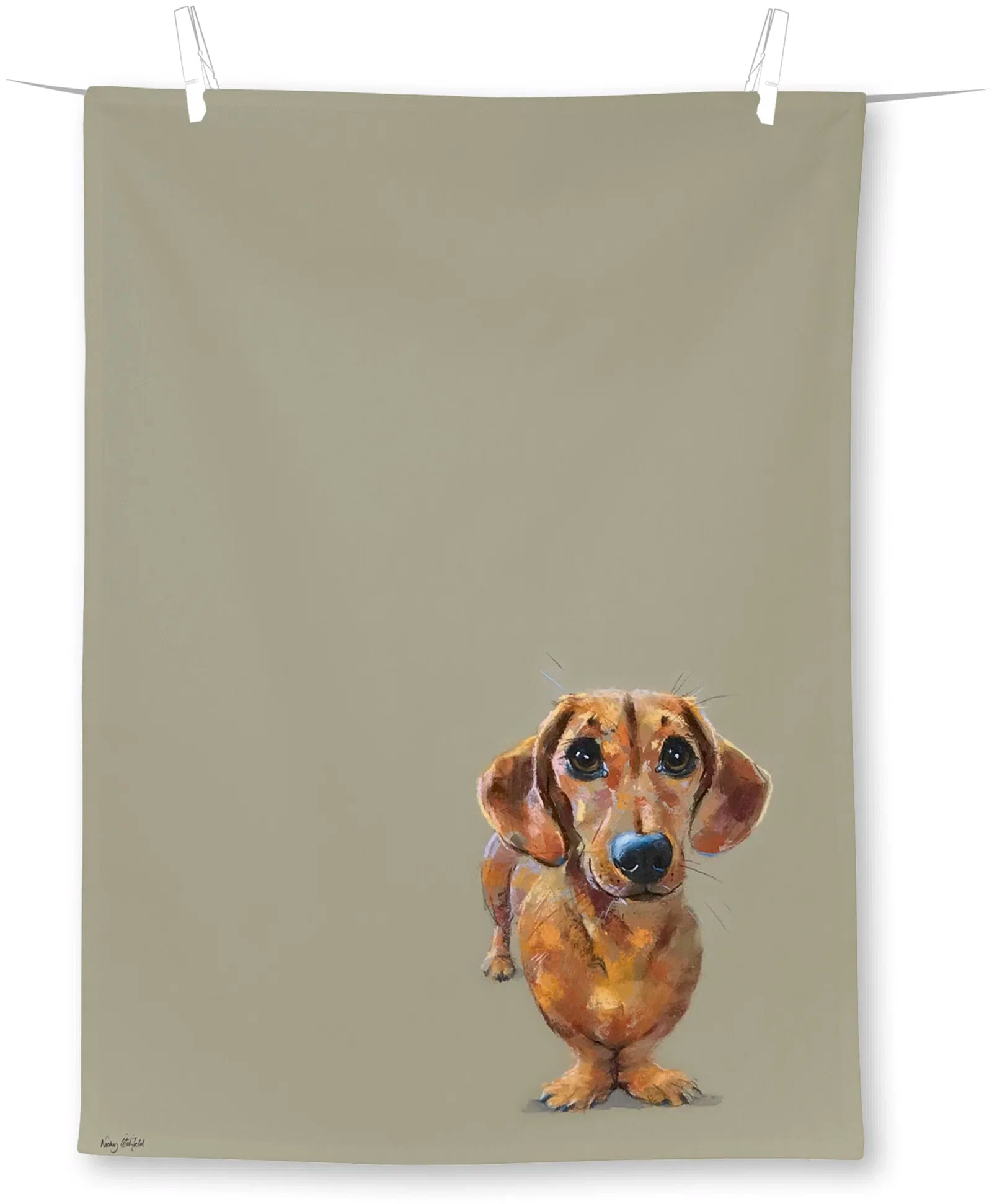 Viskestykke Gravhund Dog Buddy Linen Viskestykke IHR