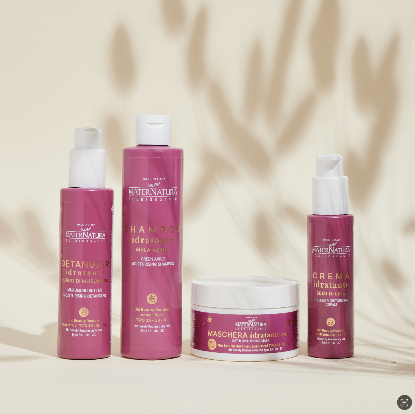 Fugtgivende Krøllecreme 100ml – Hørfrø til Krøllet Hår 3a-3b-3c MaterNatura