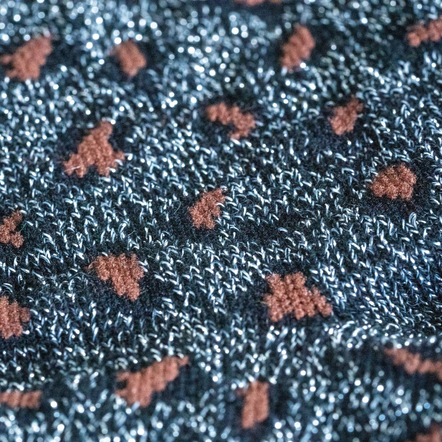 Glitrende Ankelstrømper med Leopardmønster - Sort & Sølv BILLYBELT