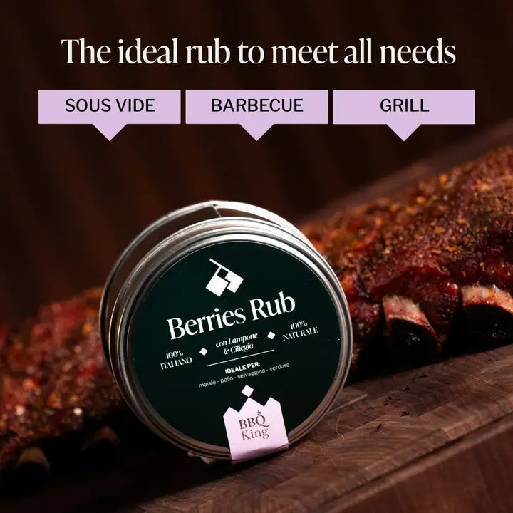 BBQ King Berries Rub – Kirsebær & Hindbær BBQ King