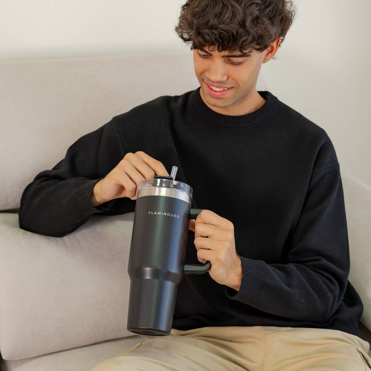 Termoflaske Rustfrit Stål 1,18L Sort - Flamingueo Flamingueo