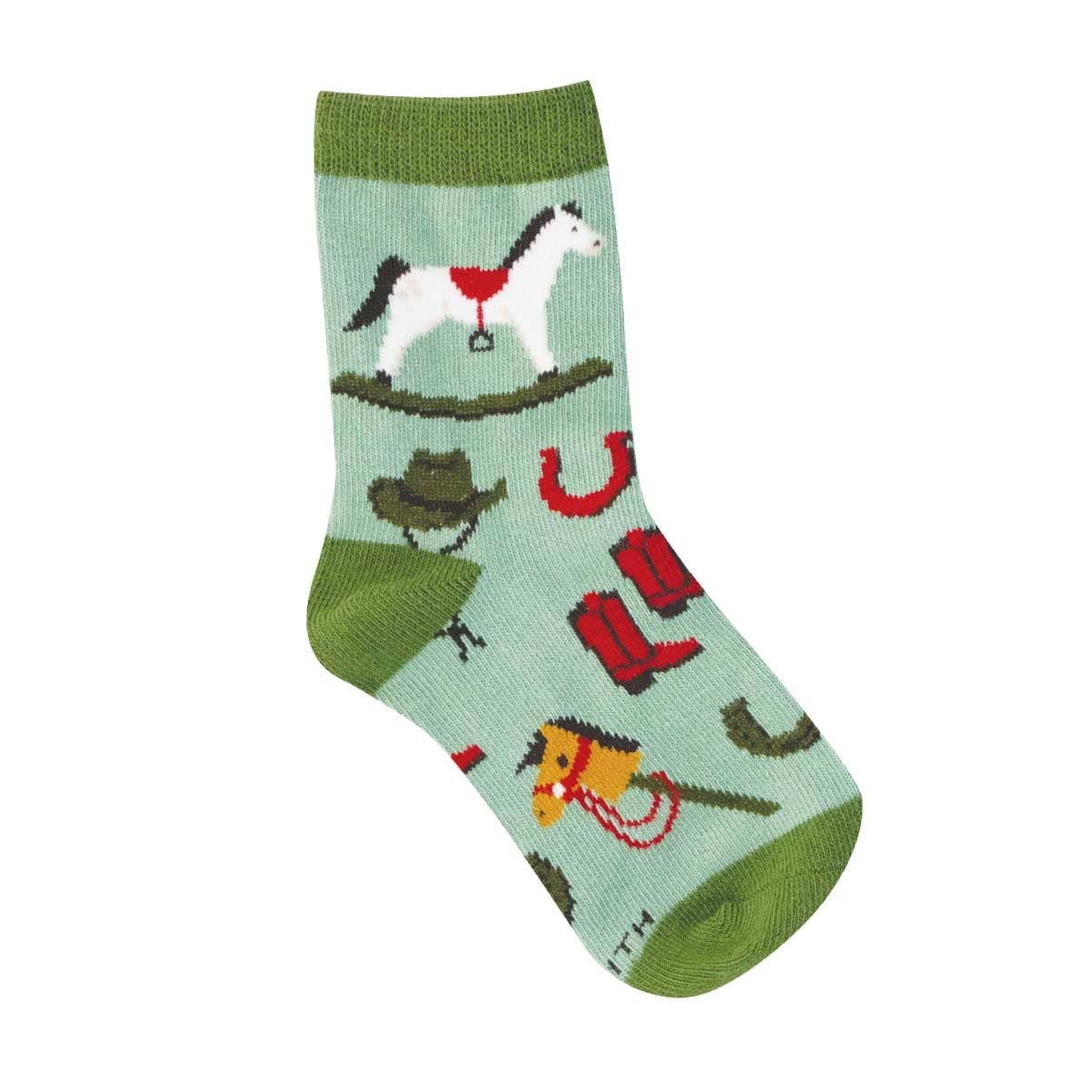 Børnesokker Pony Up – grøn – 2-4 år | Socksmith Socksmith Europe 2-4 år Grøn