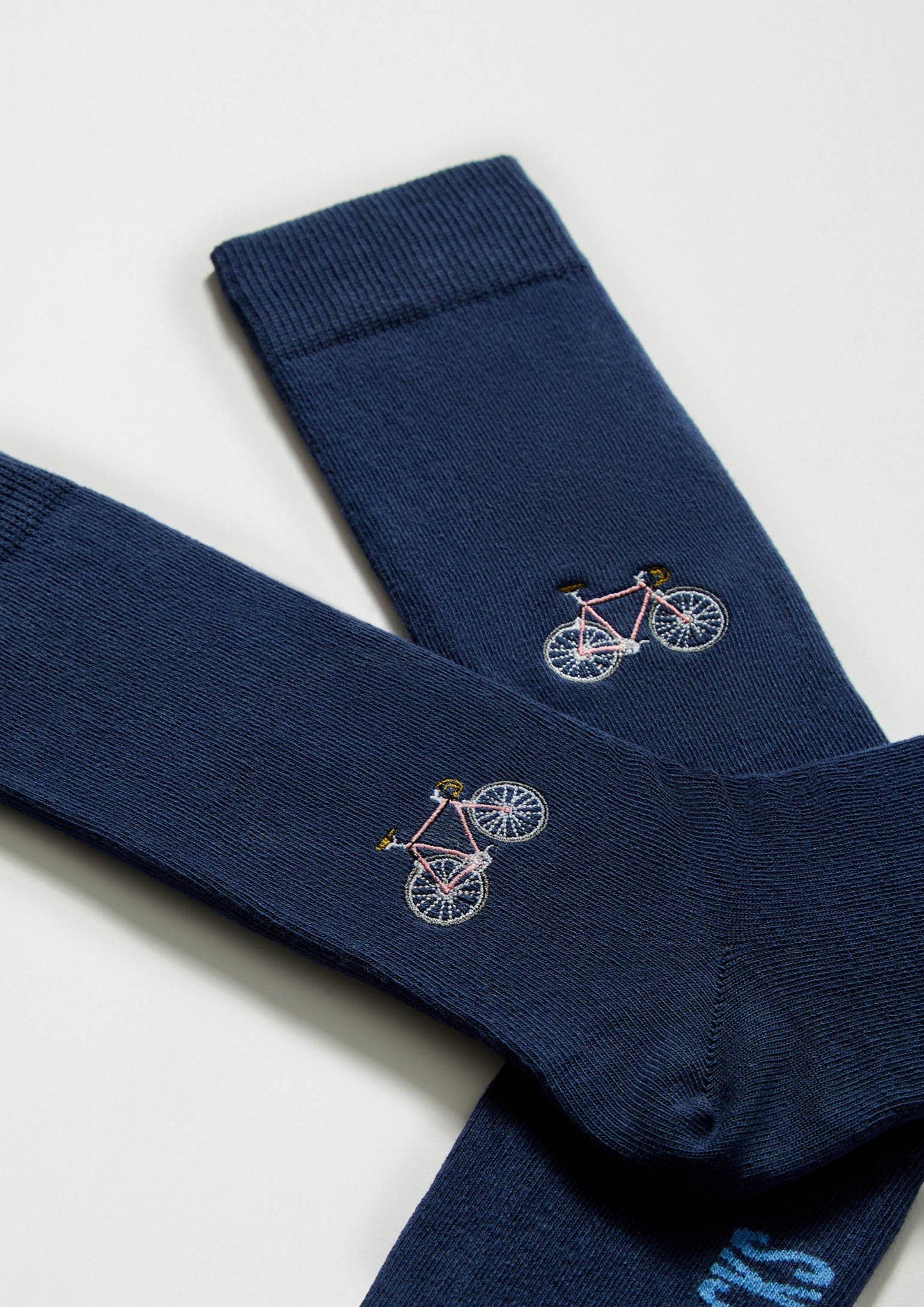 BeBicycle Broderi - 100% Økologiske Bomuldsstrømper