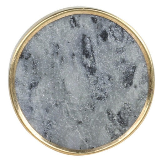 Greb af marmor sort med messingkant Chic Antique