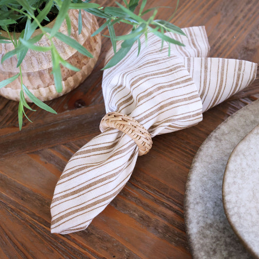 Servietring i Flet - Chic Antique - Naturfarvet Jute - Ø5,5 cm Chic Antique