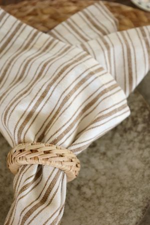 Servietring i Flet - Chic Antique - Naturfarvet Jute - Ø5,5 cm Chic Antique