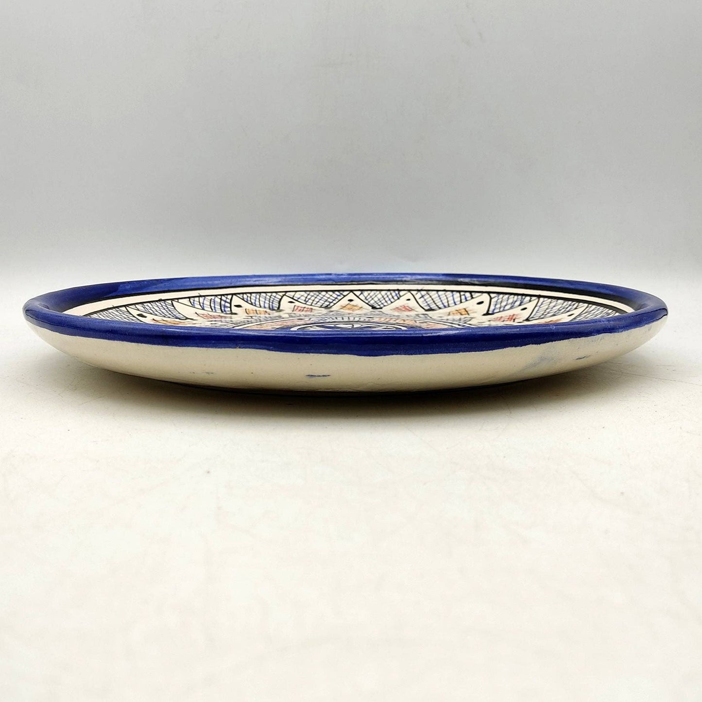 Marrokansk tallerken blå/gul/rød