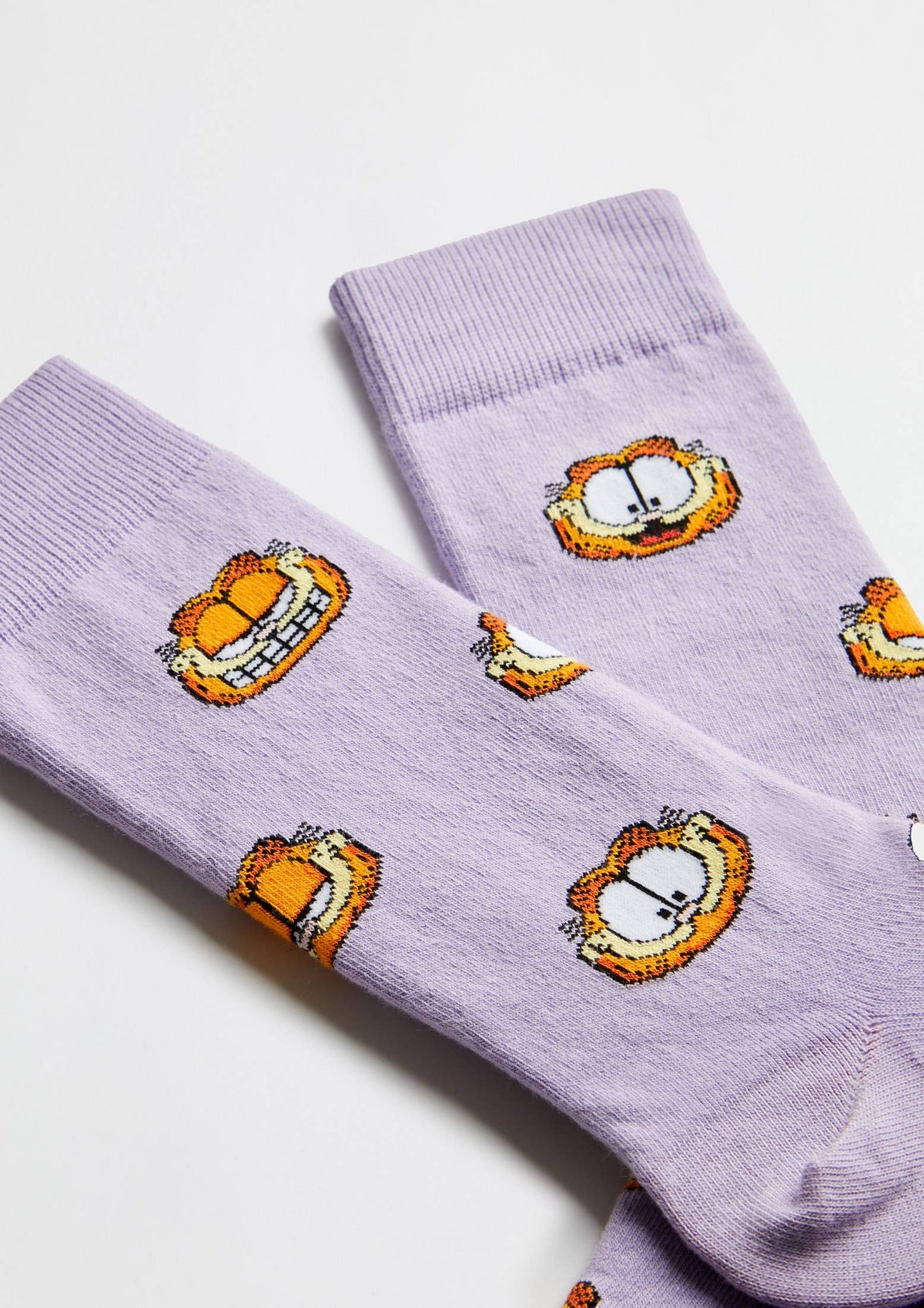 BeGarfield Faces Malva - 100% Økologiske Bomuldsstrømper Strømper BESOCKS