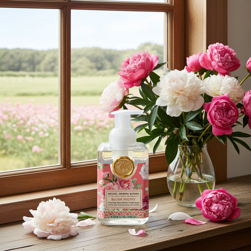 Skum Håndsæbe Blush Peony 530ml - Michel Design Works Skum håndsæbe Michel design works