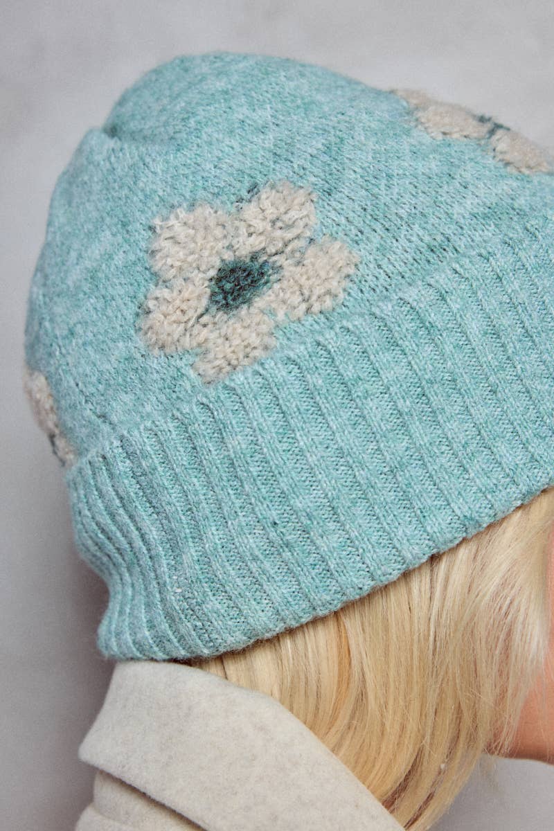 Strik Hue med blomst