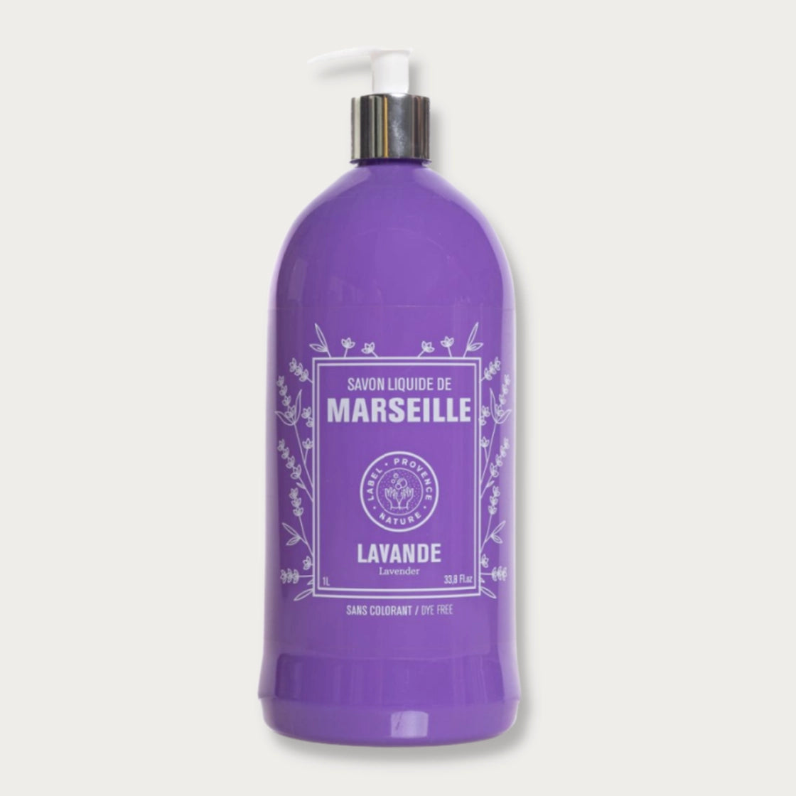 Marseille Sæbe 1 liter økologisk lavendel Label Provence Nature