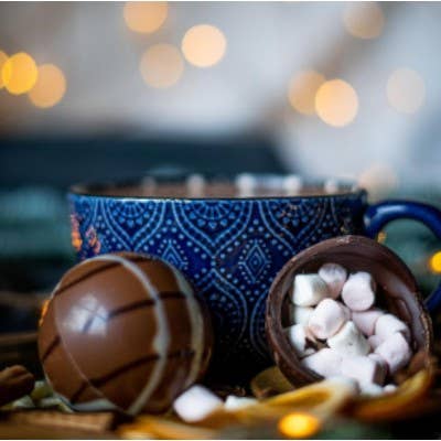 Chokoladebombe med miniskumfiduser – 45 g – 1 stk. Chokolade ADG Diffusion