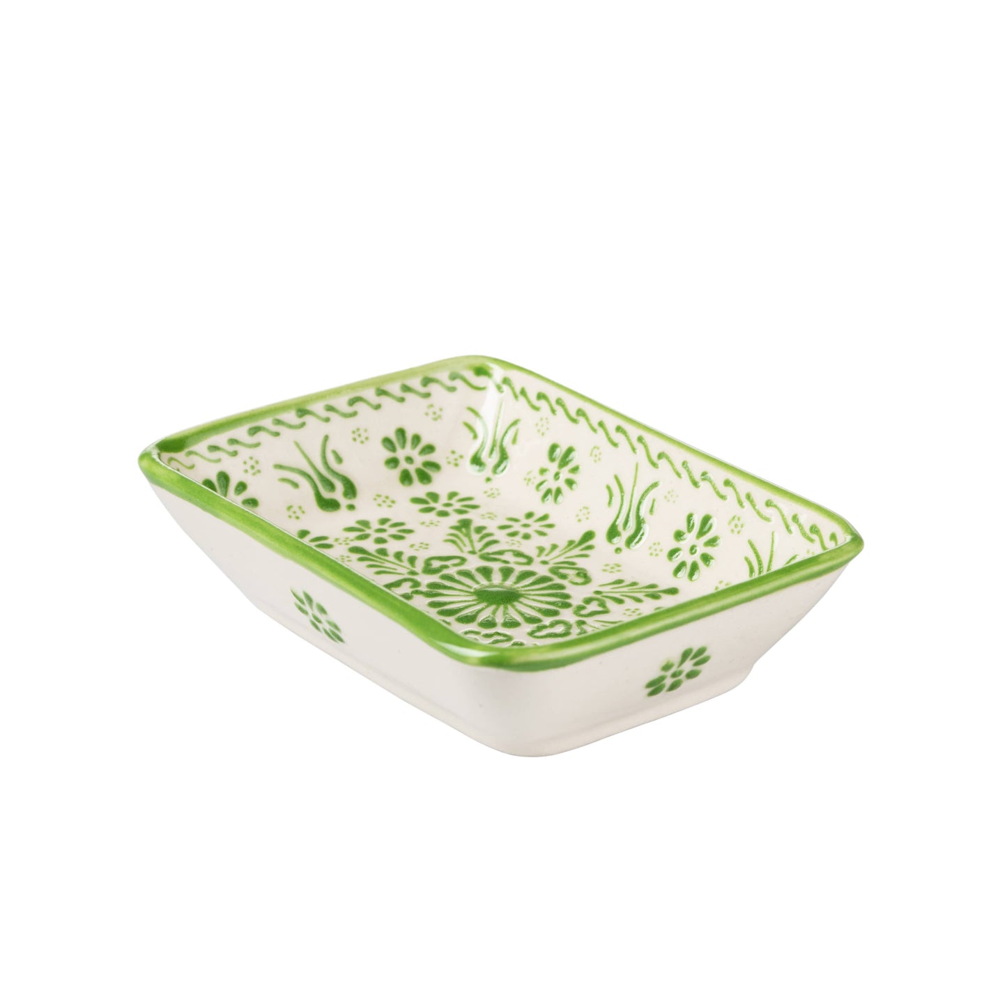 Håndlavet Keramisk Sæbeskåle med Dræn - Farverig Håndmalet Sæbeholder