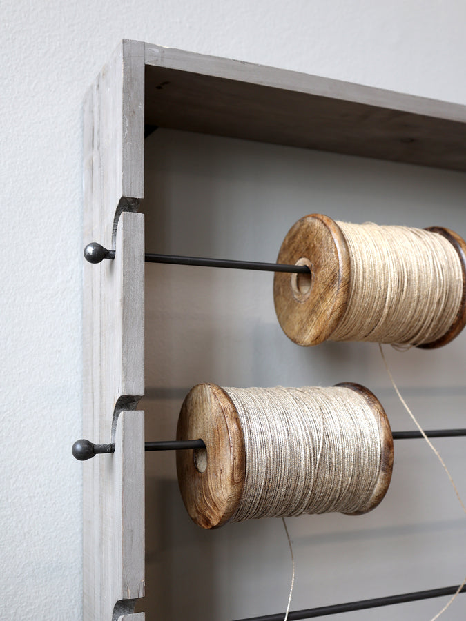 Vægophæng i Grantræ og Jern 80x65 cm - Chic Antique