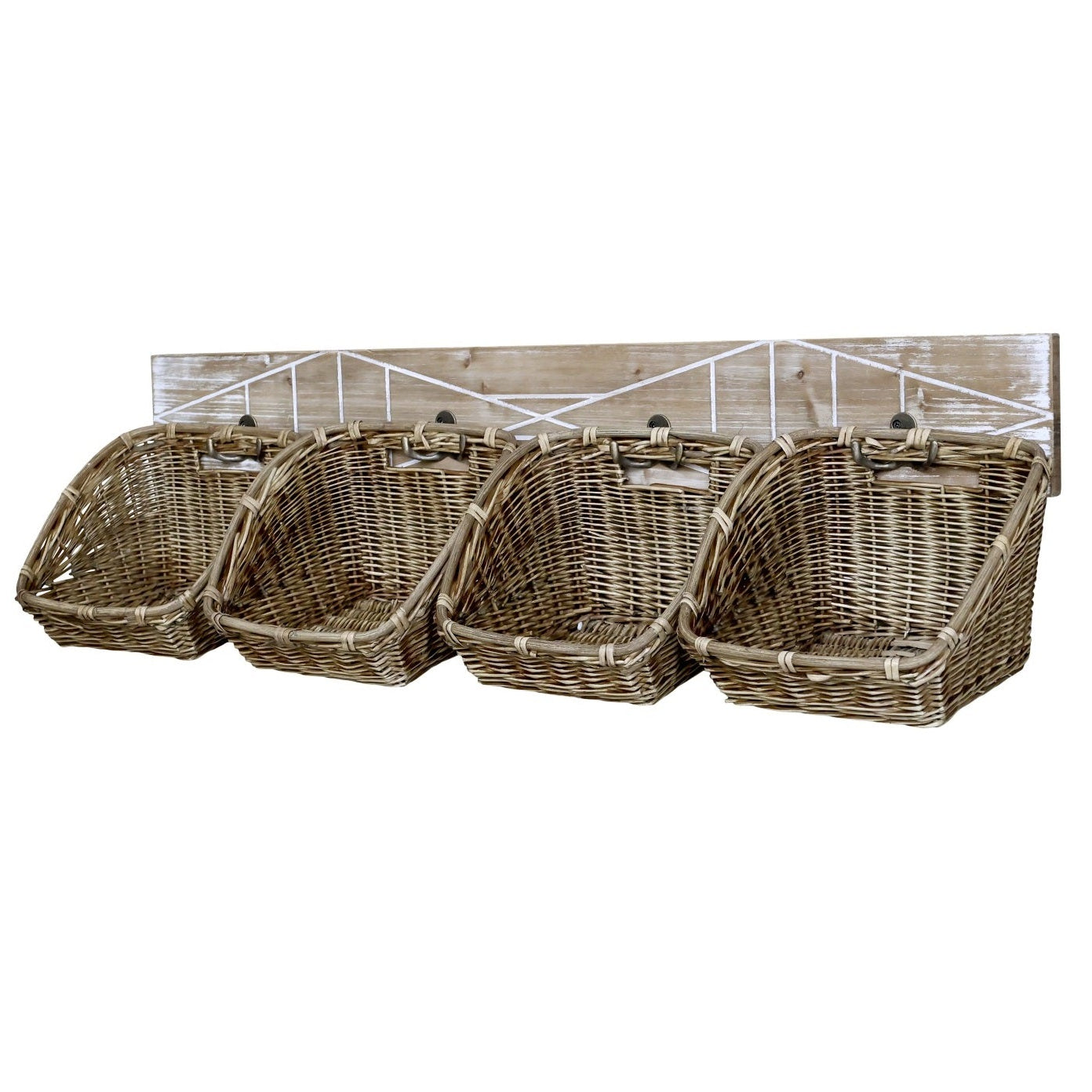 Knagerække med 4 Fletkurve - 95 cm Chic Antique