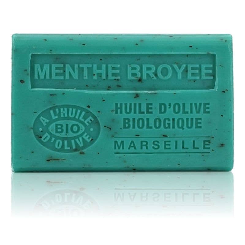 Marseille Sæbe Mynte 125g - Økologisk Olivenolie | Label Provence Nature Marseille sæbe Savons.nl - Savon de marseille distributeur
