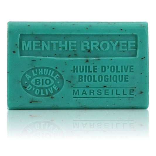 Marseille Sæbe Mynte 125g - Økologisk Olivenolie | Label Provence Nature Marseille sæbe Savons.nl - Savon de marseille distributeur