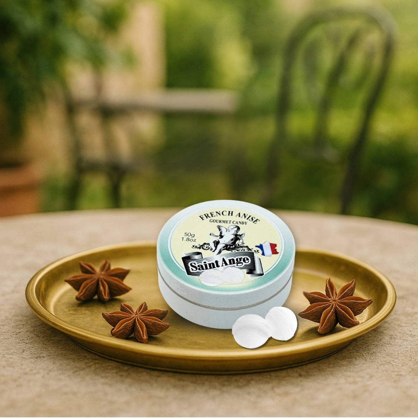 Saint-Ange Anis Pastiller 50g - Traditionelle Franske Slik Bonbon-France