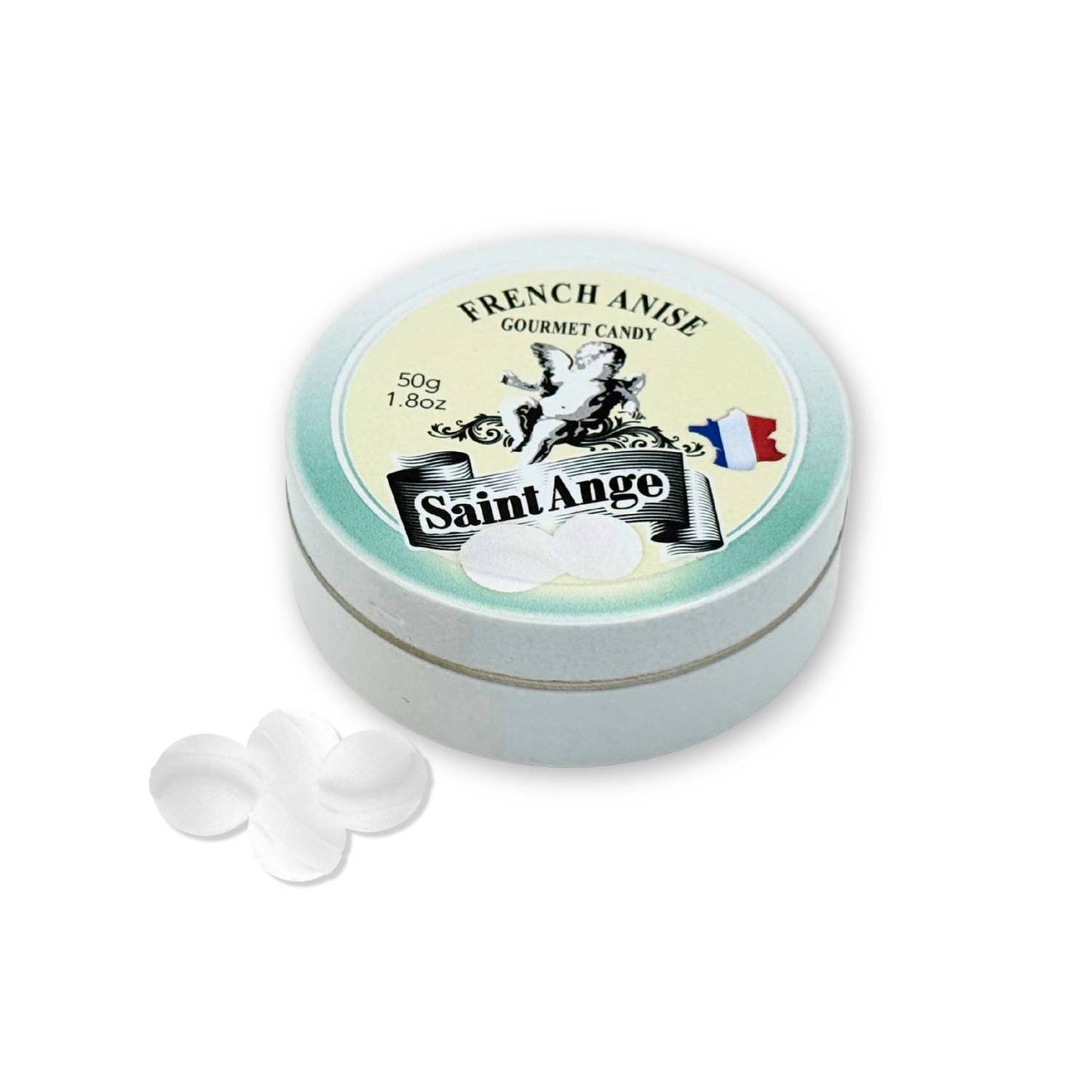 Saint-Ange Anis Pastiller 50g - Traditionelle Franske Slik Bonbon-France