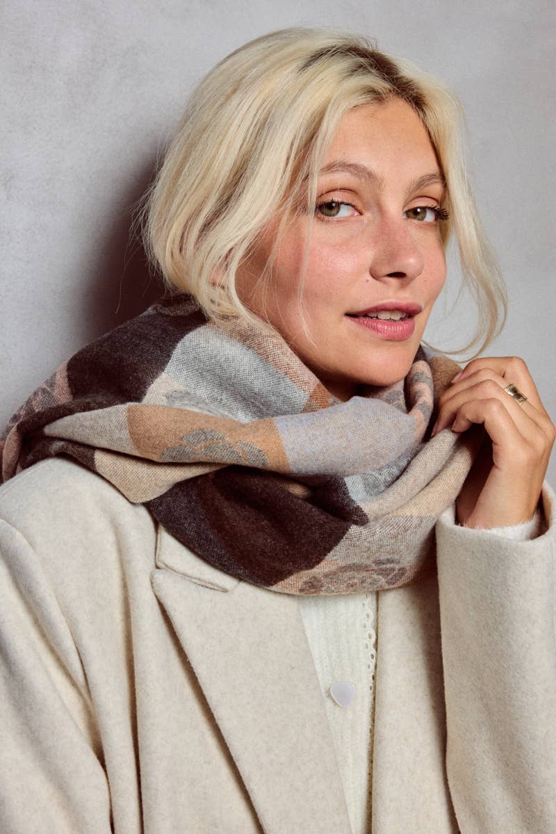 Vendbart Tørklæde med blomsterprint BYREN | ÉLINE L'ATELIER