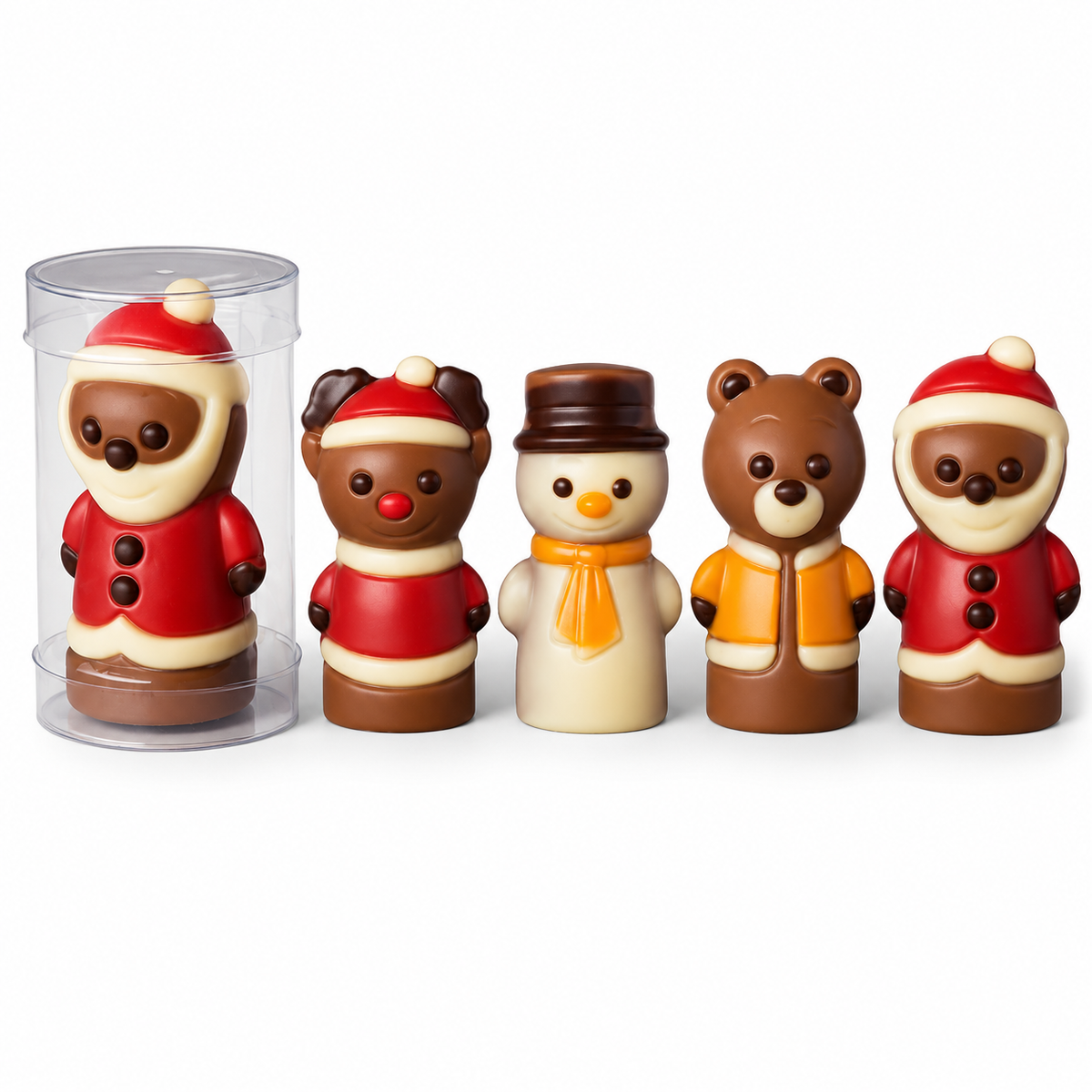 Chokolade-julefigur i tube 10 g Chokolade ADG Diffusion