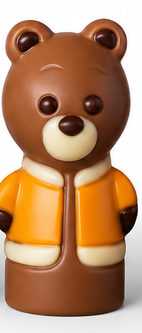 Chokolade-julefigur i tube 10 g Chokolade ADG Diffusion Bamse