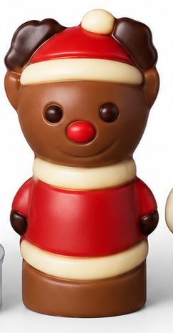 Chokolade-julefigur i tube 10 g Chokolade ADG Diffusion Rensdyr