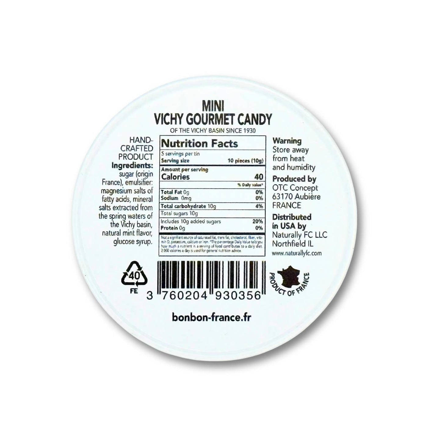 Saint-Ange Vichy Pastiller 50g - Traditionelle Franske pastiller Bonbon-France