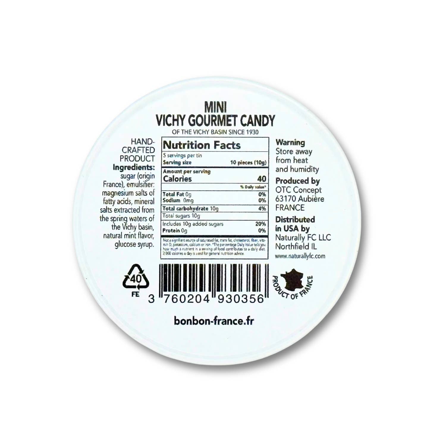 Saint-Ange Vichy Pastiller 50g - Traditionelle Franske pastiller Bonbon-France