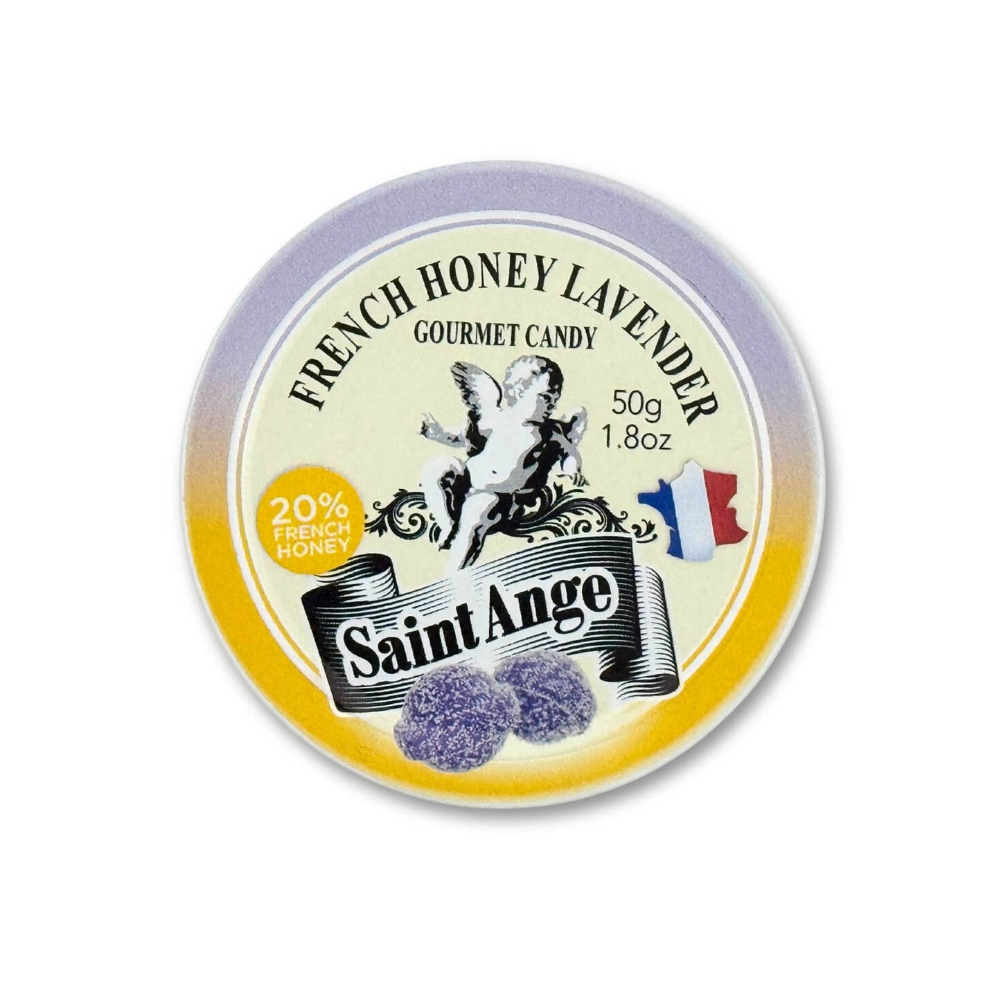 Saint-Ange Lavendel Honning Pastiller 50g - Traditionelle Franske Slik Bonbon-France