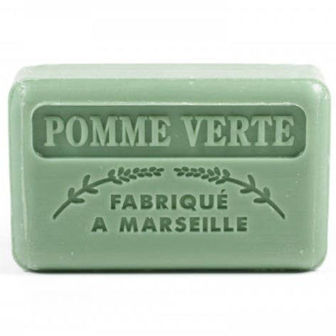 Marseille Sæbe Grøn Æble 125g - Håndlavet med Sheasmør Marseille sæbe Savons.nl - Savon de marseille distributeur