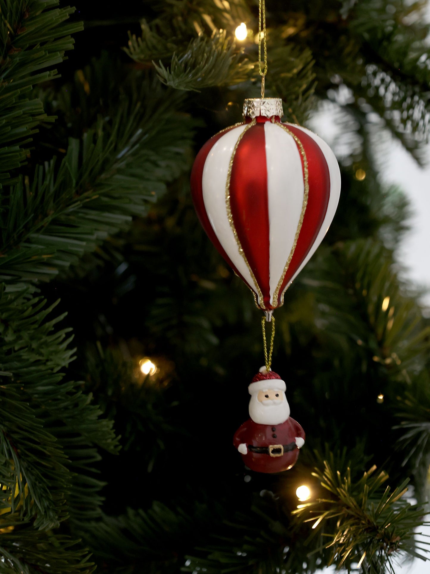 Luftballon med julemand julekugle - Chic Antigue Chic Antique