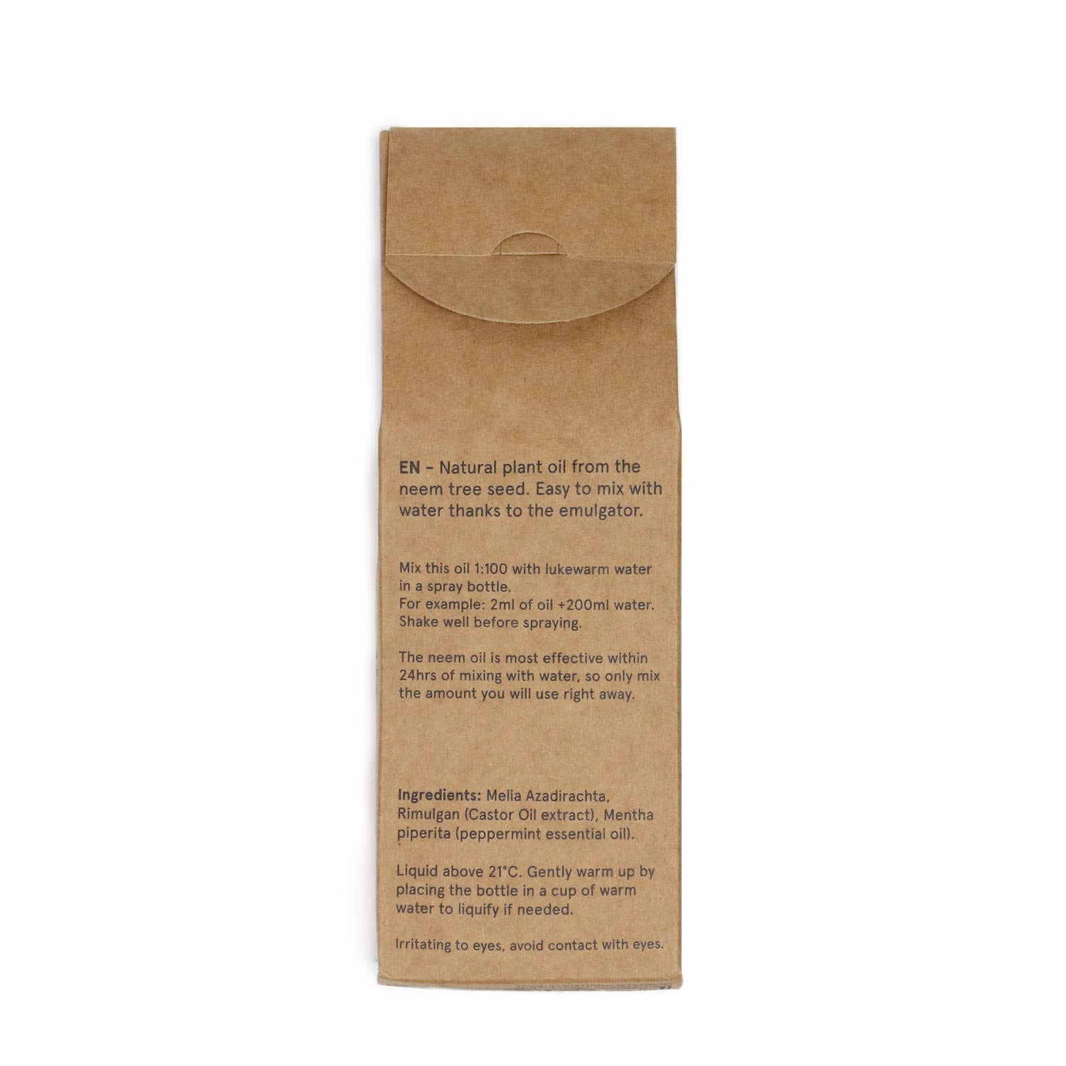 Neemolie Plantebeskyttelse, Koldpresset, 100 ml Botanopia