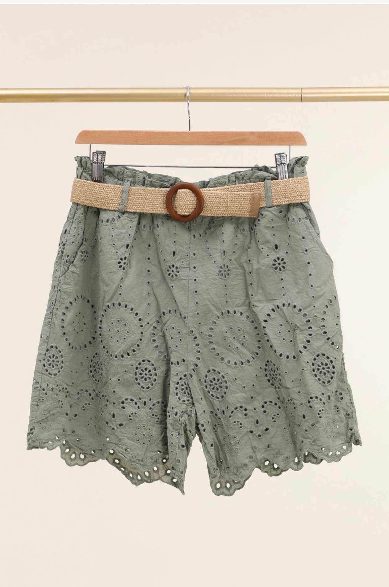 Bomuldsshorts Broderi Anglaise