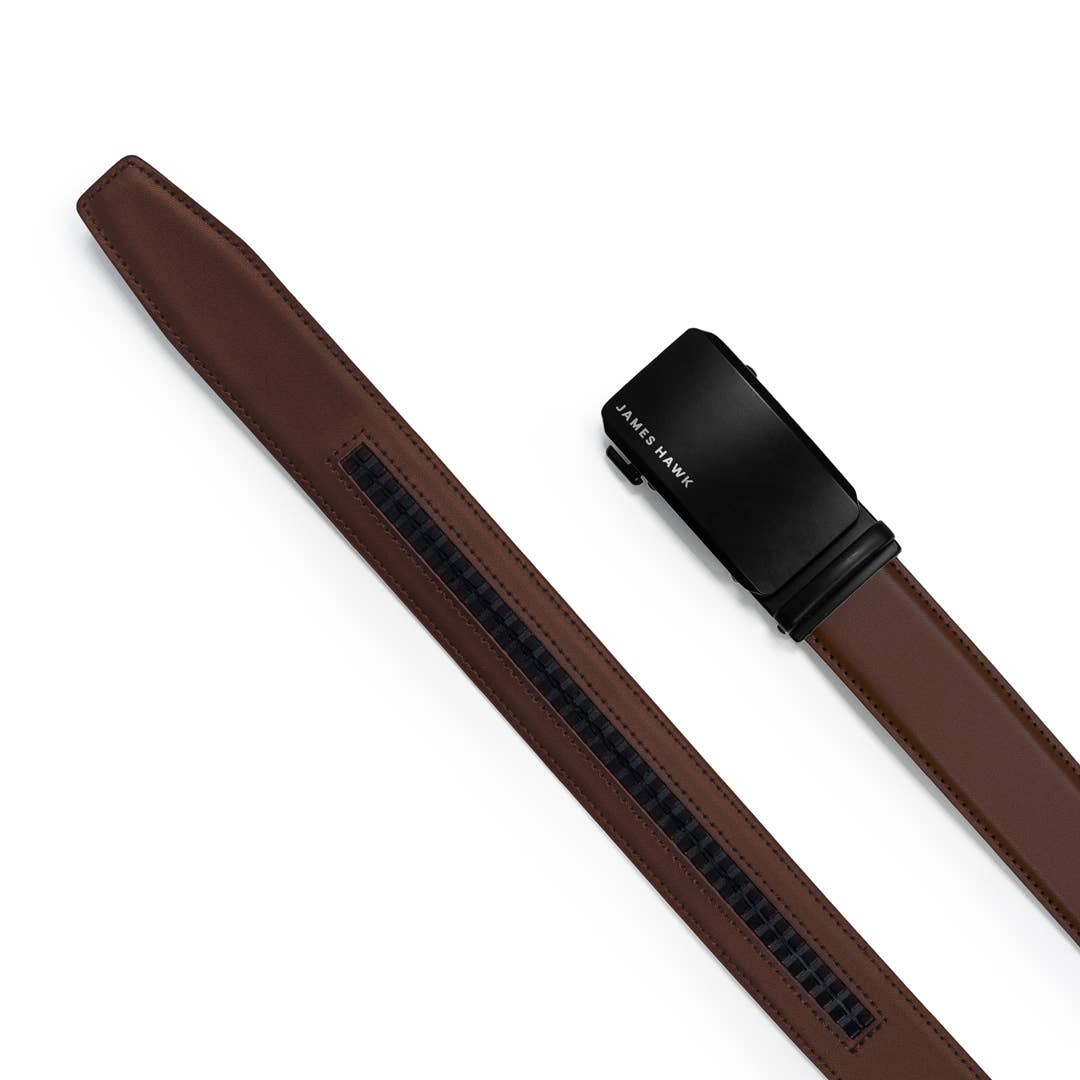 Automatisk Læderbælte til Mænd - Uden Huller med Gaveæske | James Hawk Apparel & Accessories James Hawk