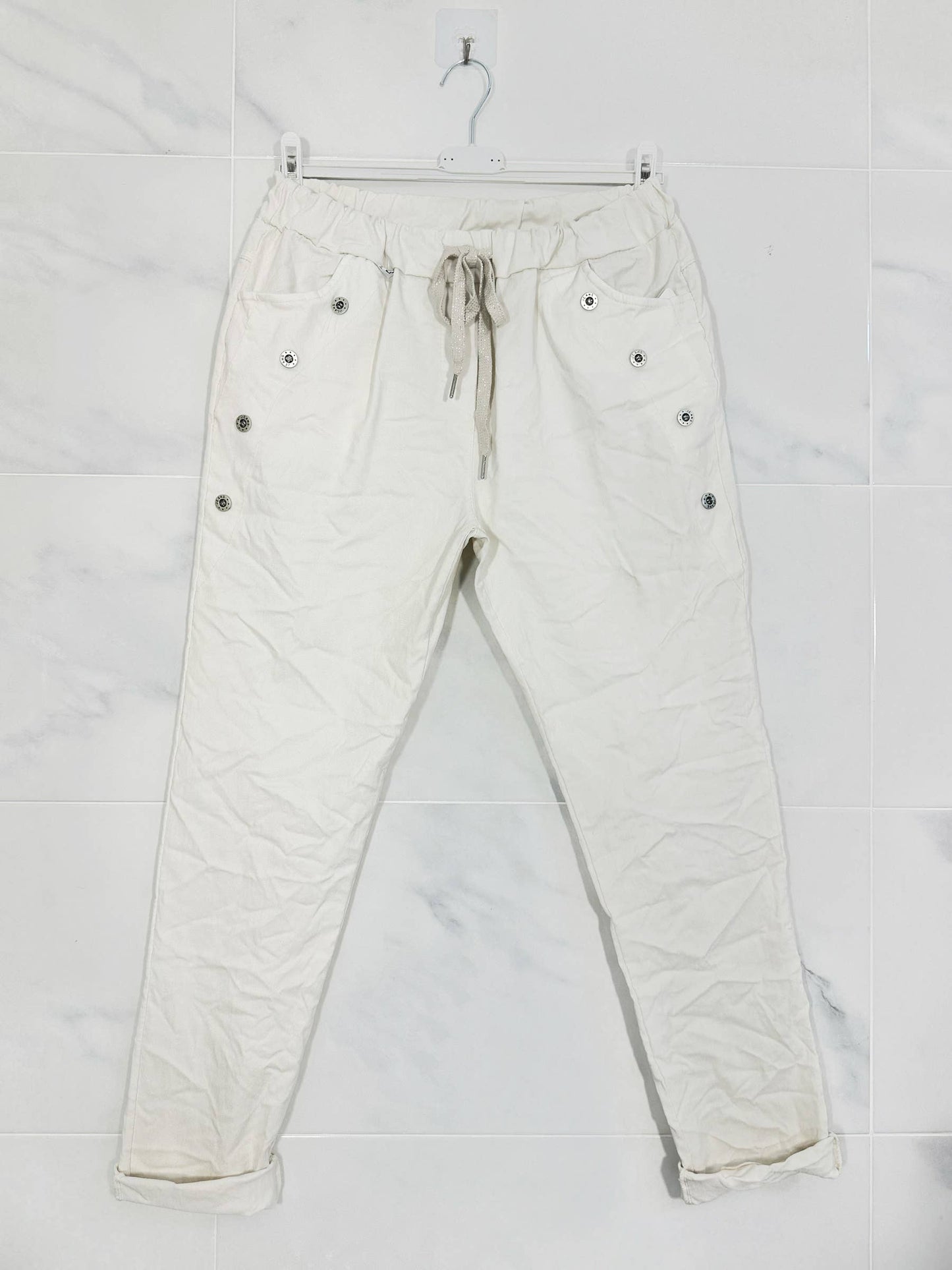 Miracle Bukser med Knapper - Krøllet Jogger | ZAFA PARIS ZAFA PARIS