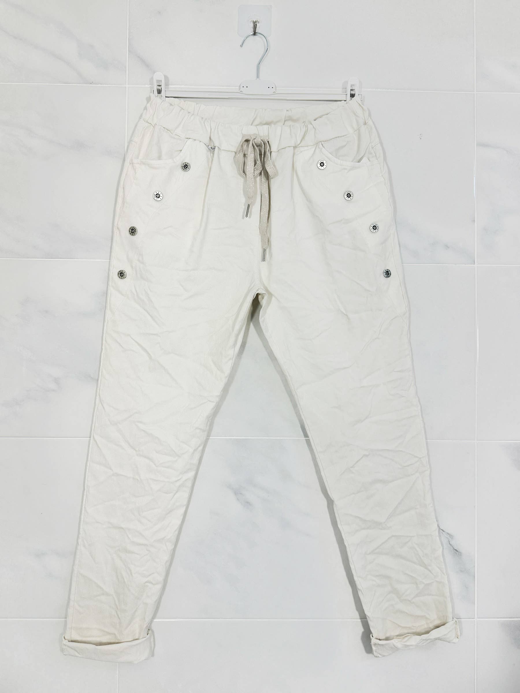 Miracle Bukser med Knapper - Krøllet Jogger | ZAFA PARIS ZAFA PARIS