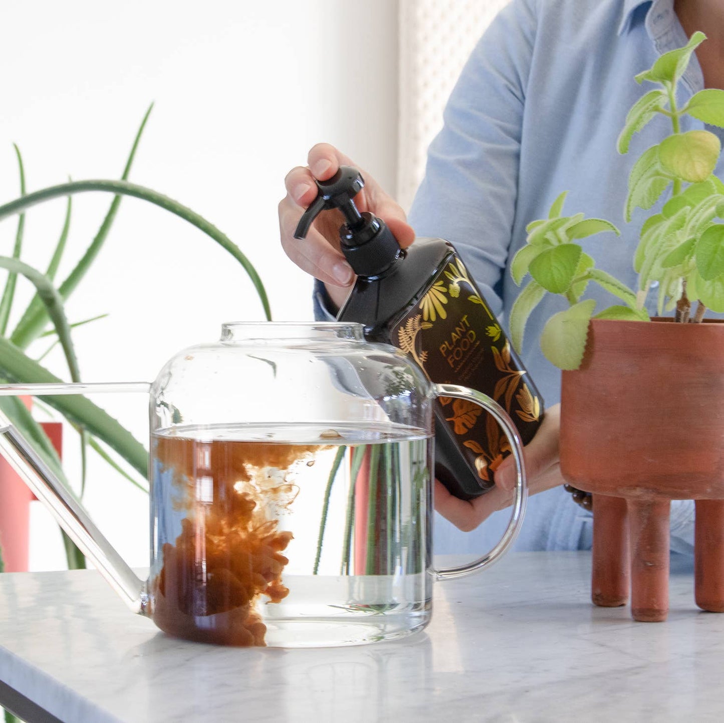 Komplet Økologisk Plantenæring 450 ml – Pumpeflaske Botanopia